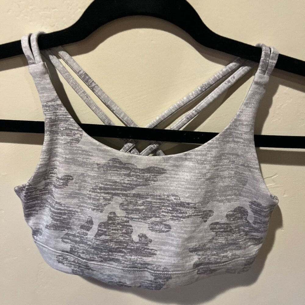 Athleta Girl Grey Camo Bra